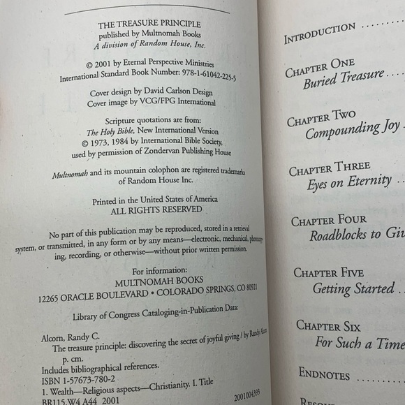 THE TREASURE PRINCIPLE DISCOVER Randy Alcorn #1842 - Picture 4 of 5